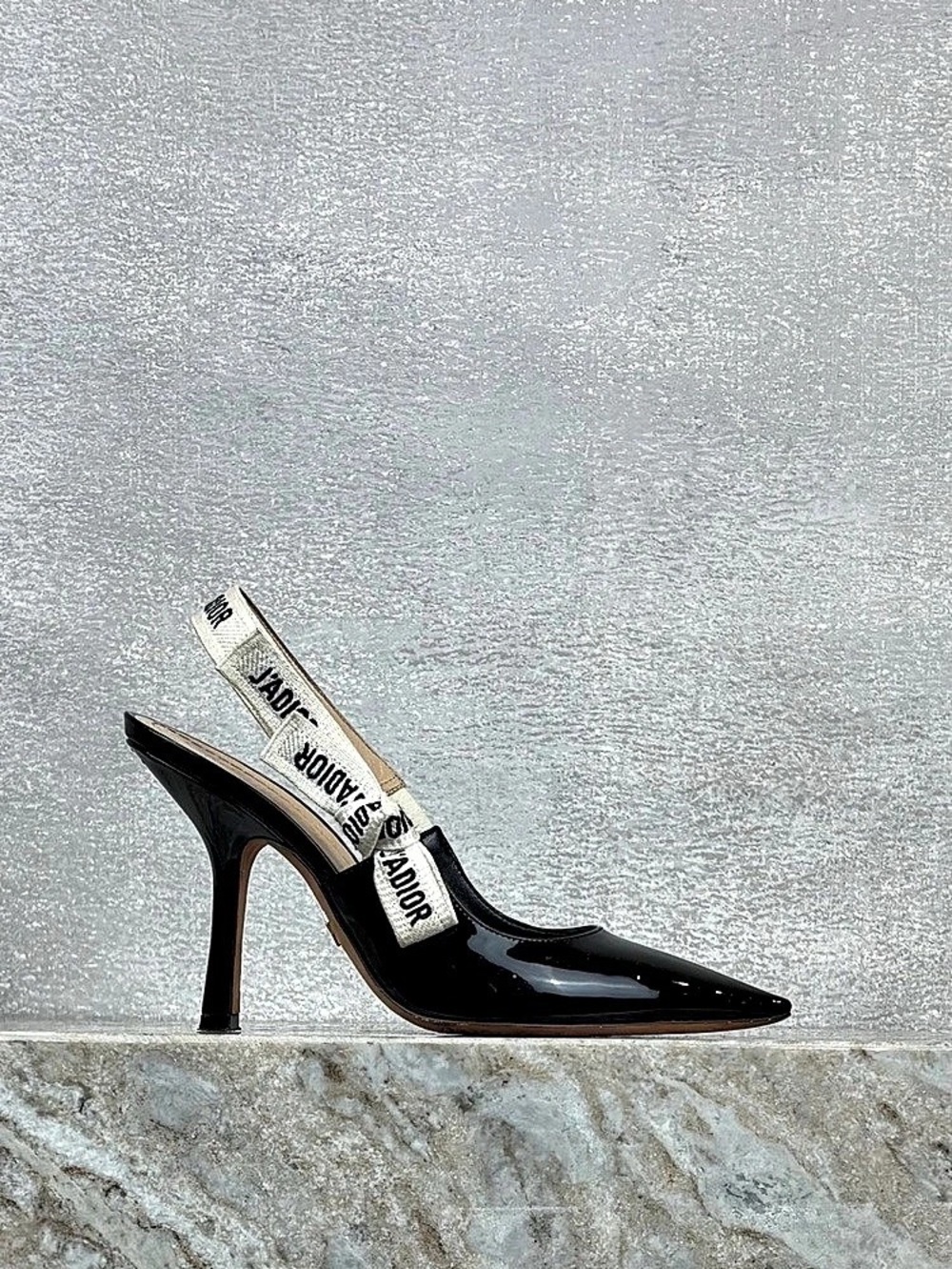 Christian Dior J'Adior Slingback Pump Black Pointed-Toe Heels